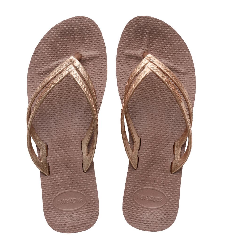 Brand New Havianas Women's Size US 5.5 Cappuccino Brown Flip Flops Sandals